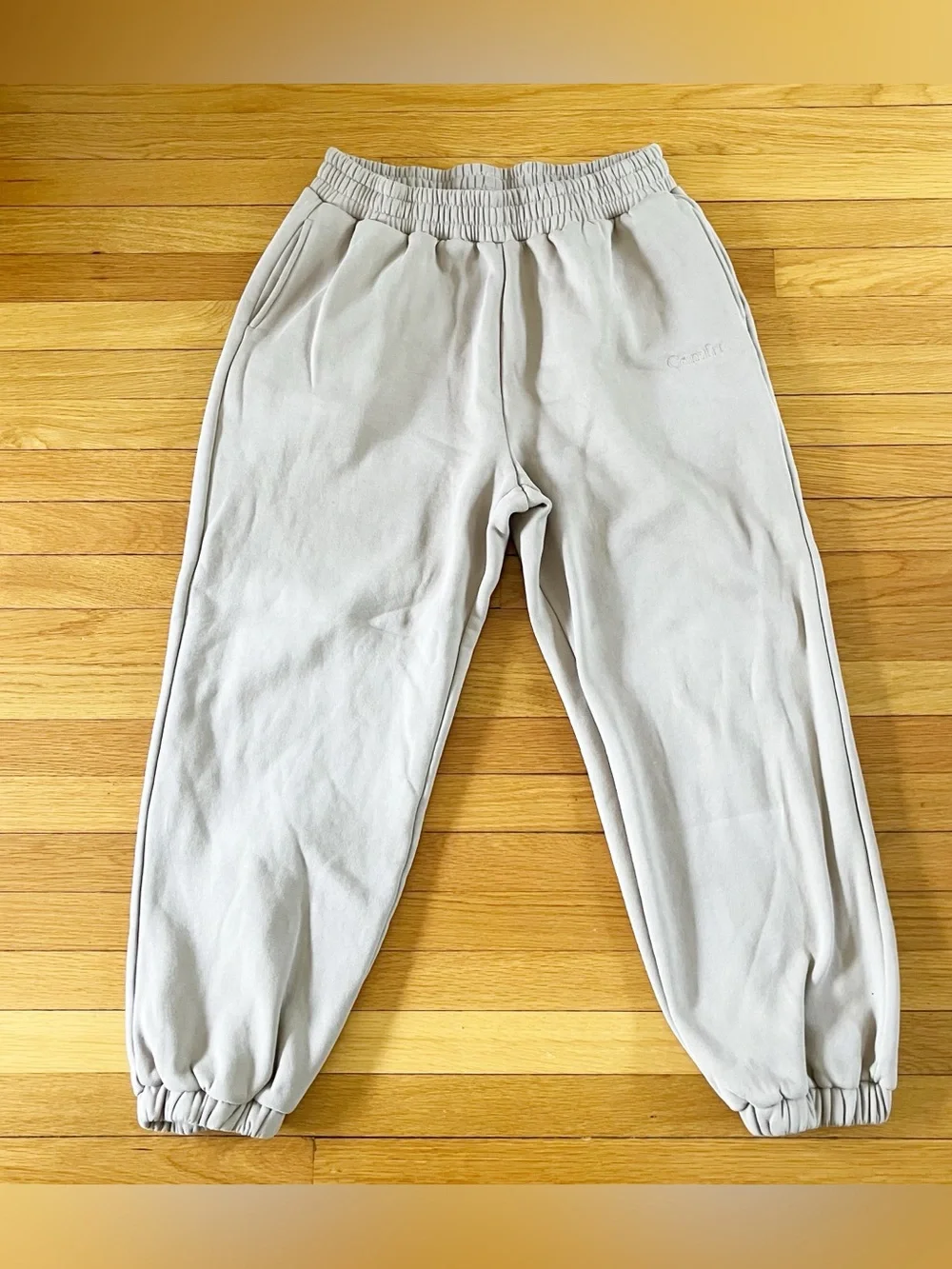 Comfrt Beige Neutral Cozy High Rise Lounge Sweats Sweatpants XL Extra Large - Picture 1 of 13